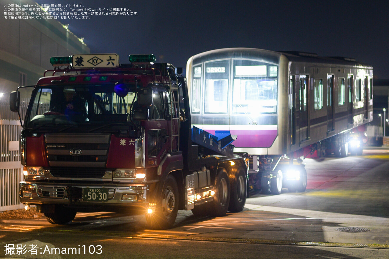 【大阪メトロ】30000系32602Fが近畿車輛に陸送されるの拡大写真