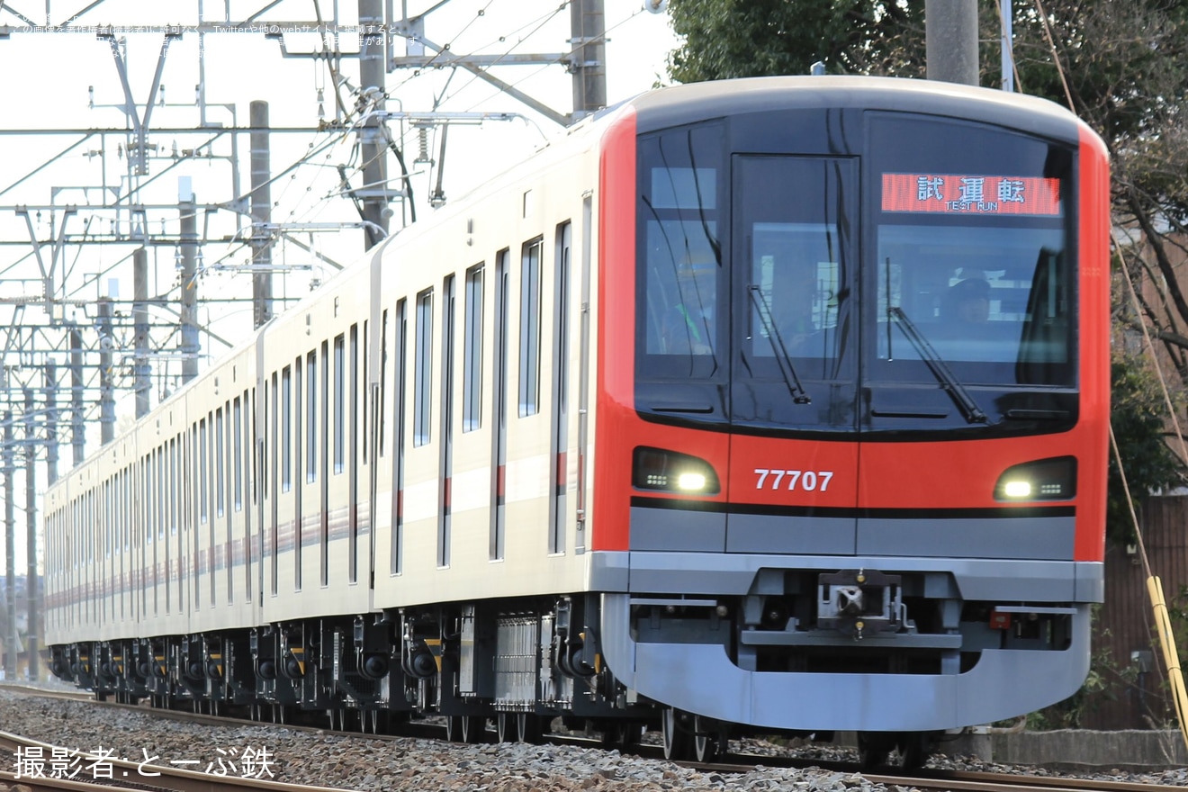 【東武】70000系71707F南栗橋工場出場試運転の拡大写真