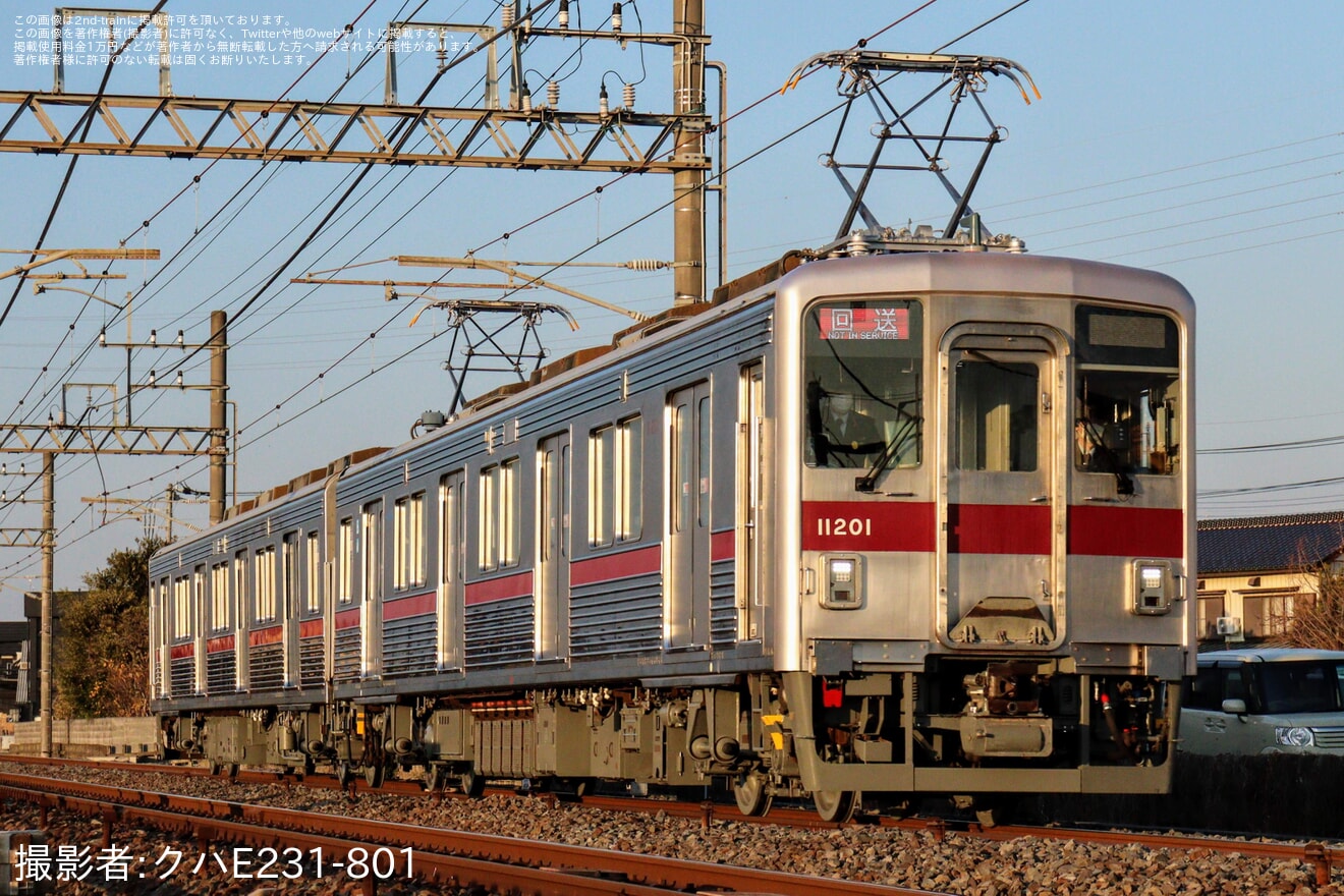 【東武】10000系11201F 南栗橋工場出場試運転の拡大写真