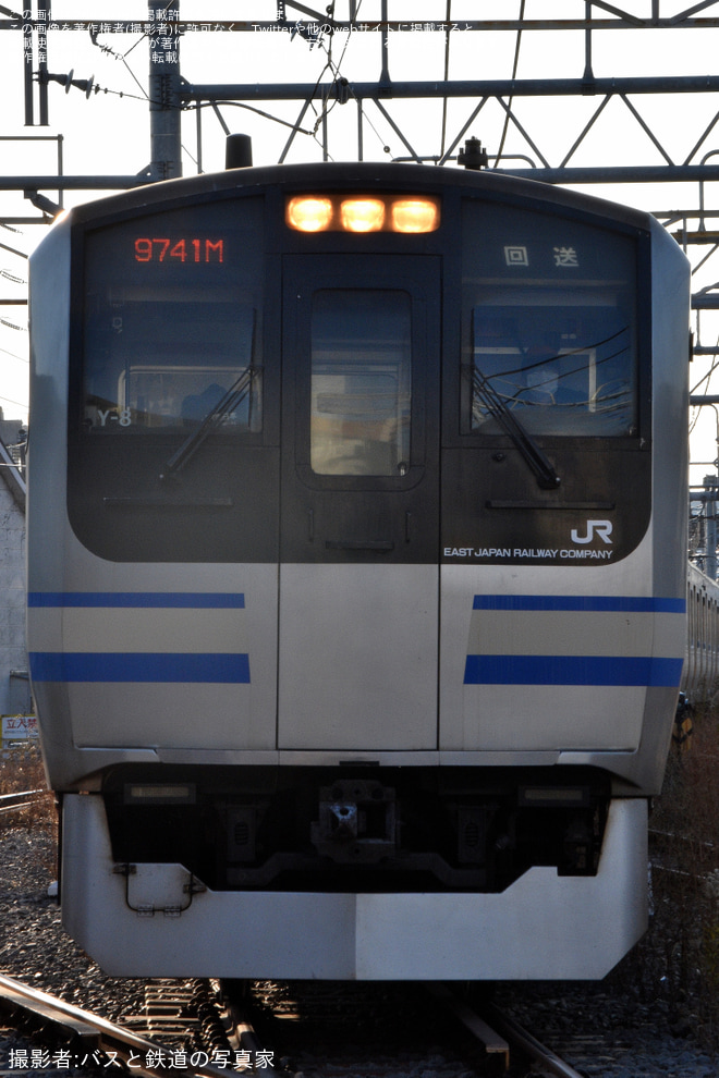【JR東】E217系クラY-8編成 横須賀疎開回送(20231228)