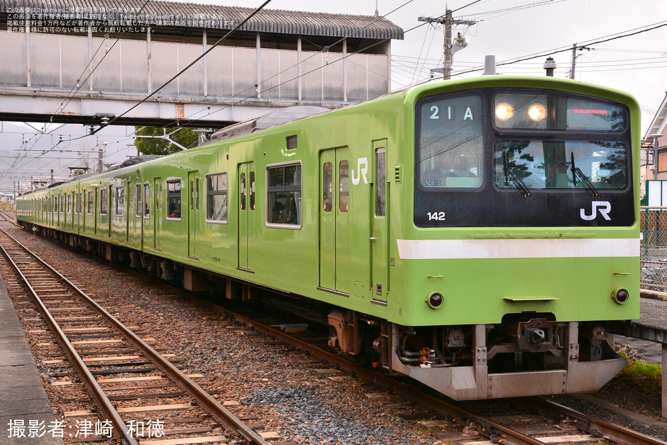 【JR西】桜井線での多客輸送で201系が充当の拡大写真