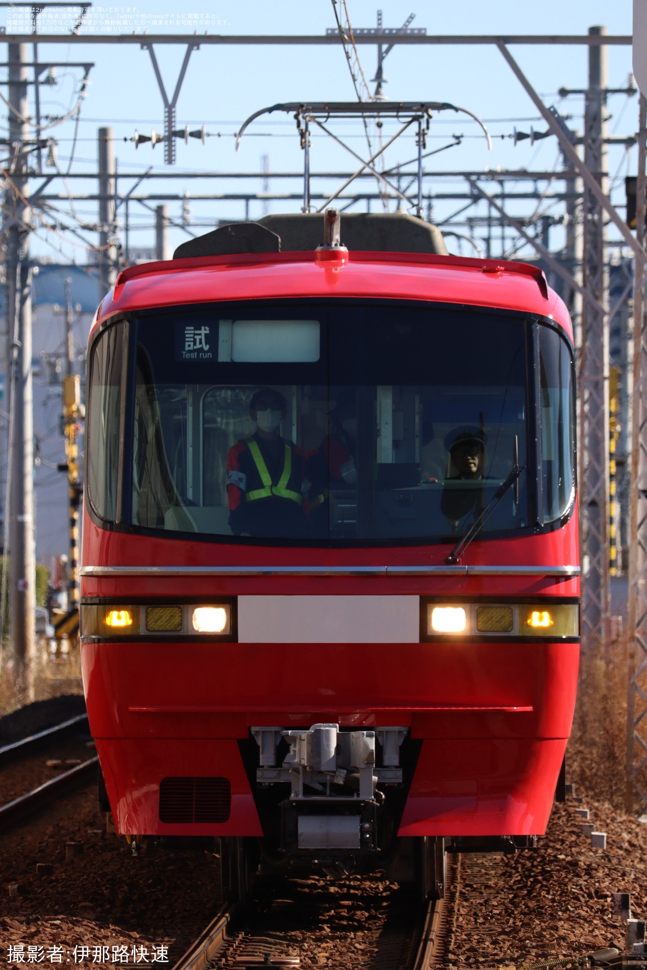 【名鉄】1200系1015F舞木検査場出場試運転（202401）の拡大写真