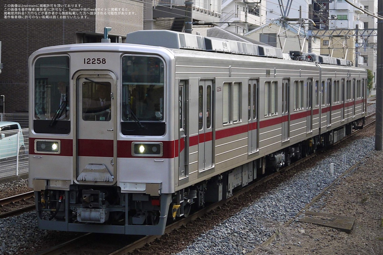 【東武】10030型11258Fが亀戸・大師線内にて試運転の拡大写真
