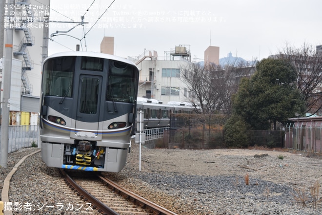 【JR西】225系L11編成川崎車両出場甲種輸送を不明で撮影した写真