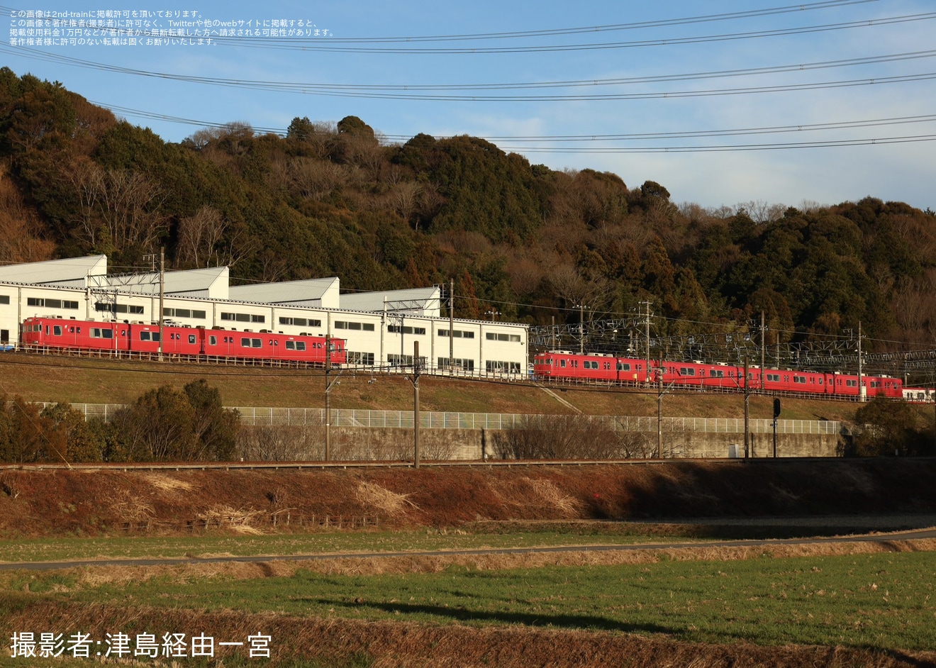 【名鉄】 舞木検査場にて6000系6001Fが2両編成にの拡大写真