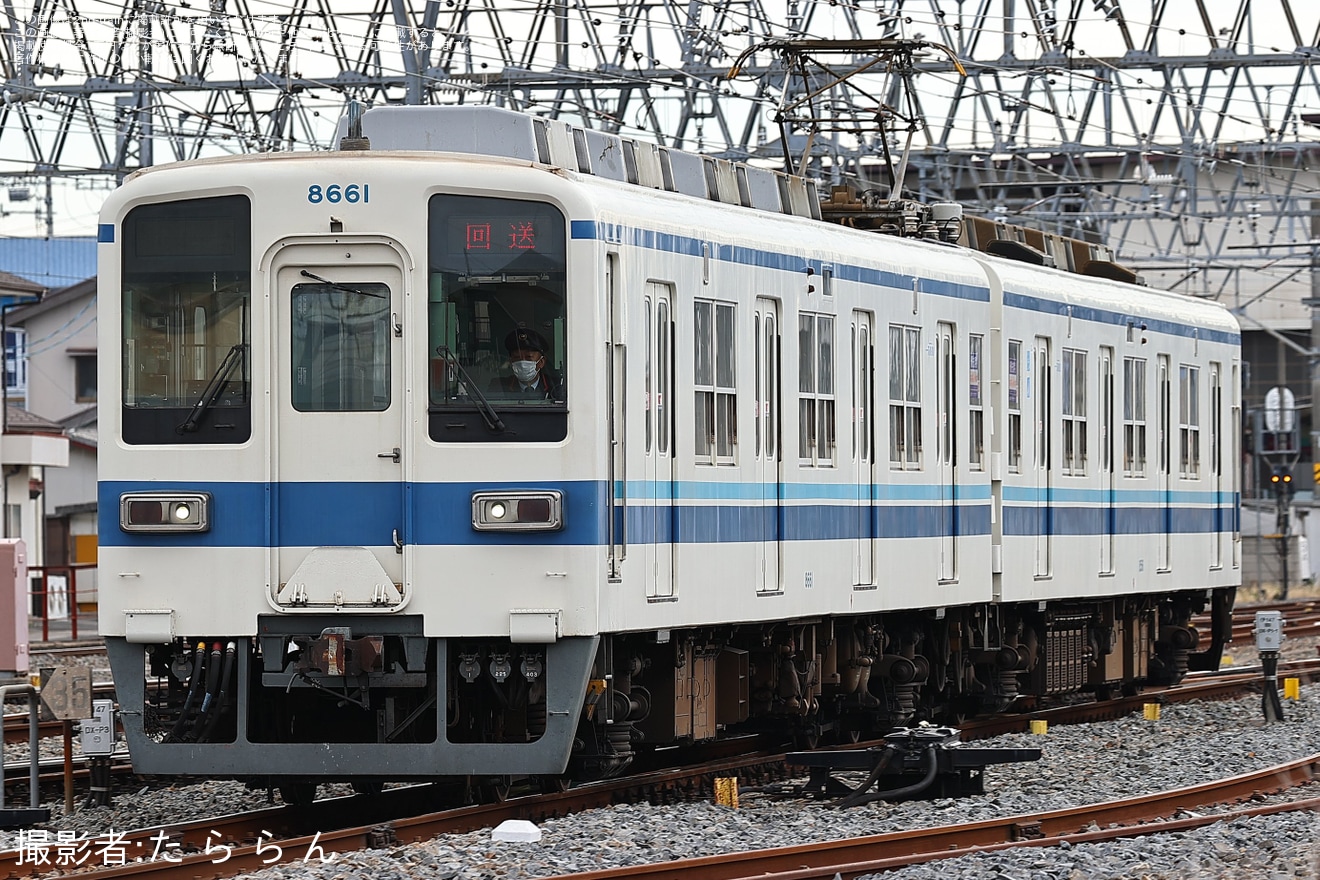 【東武】8000系8561F廃車回送の拡大写真