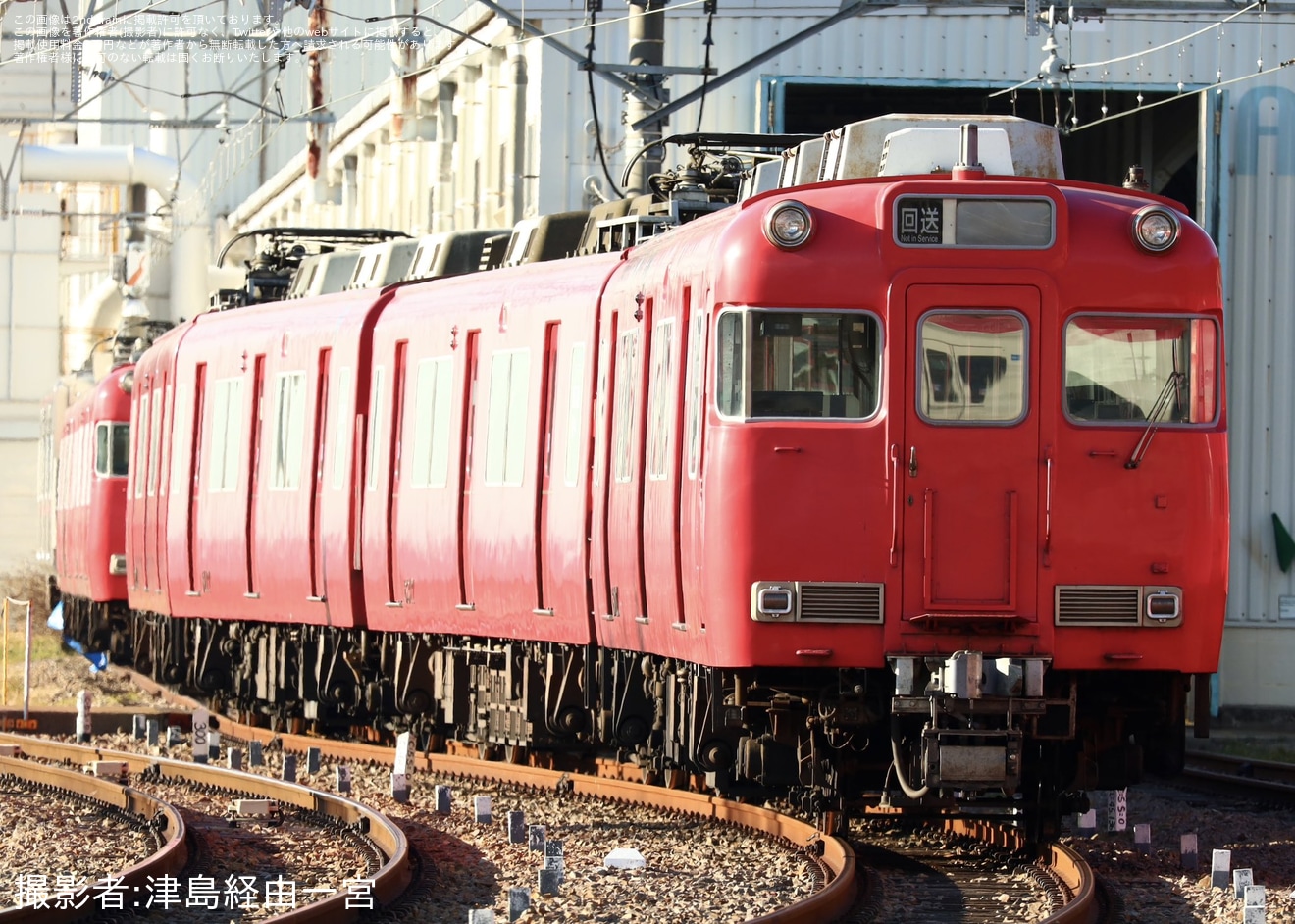 【名鉄】 舞木検査場にて6000系6001Fが2両編成にの拡大写真