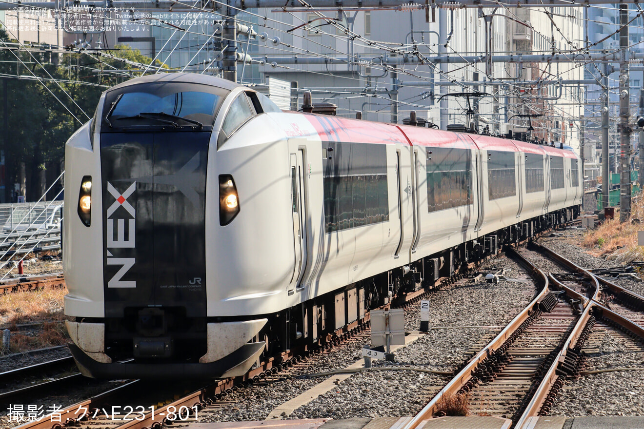 【JR東】E259系Ne018編成大宮総合車両センター入場回送の拡大写真