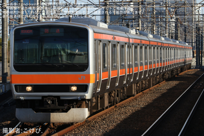 【JR東】E231系ケヨMu38編成　東京総合車両センター出場を新習志野駅で撮影した写真