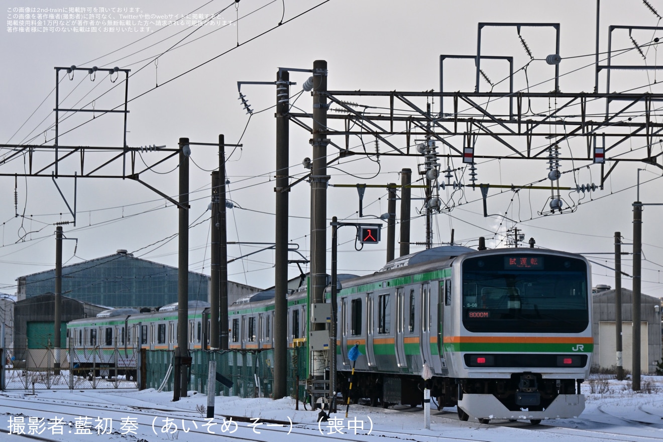 【JR東】E231系S-08編成秋田総合車両センター構内試運転の拡大写真