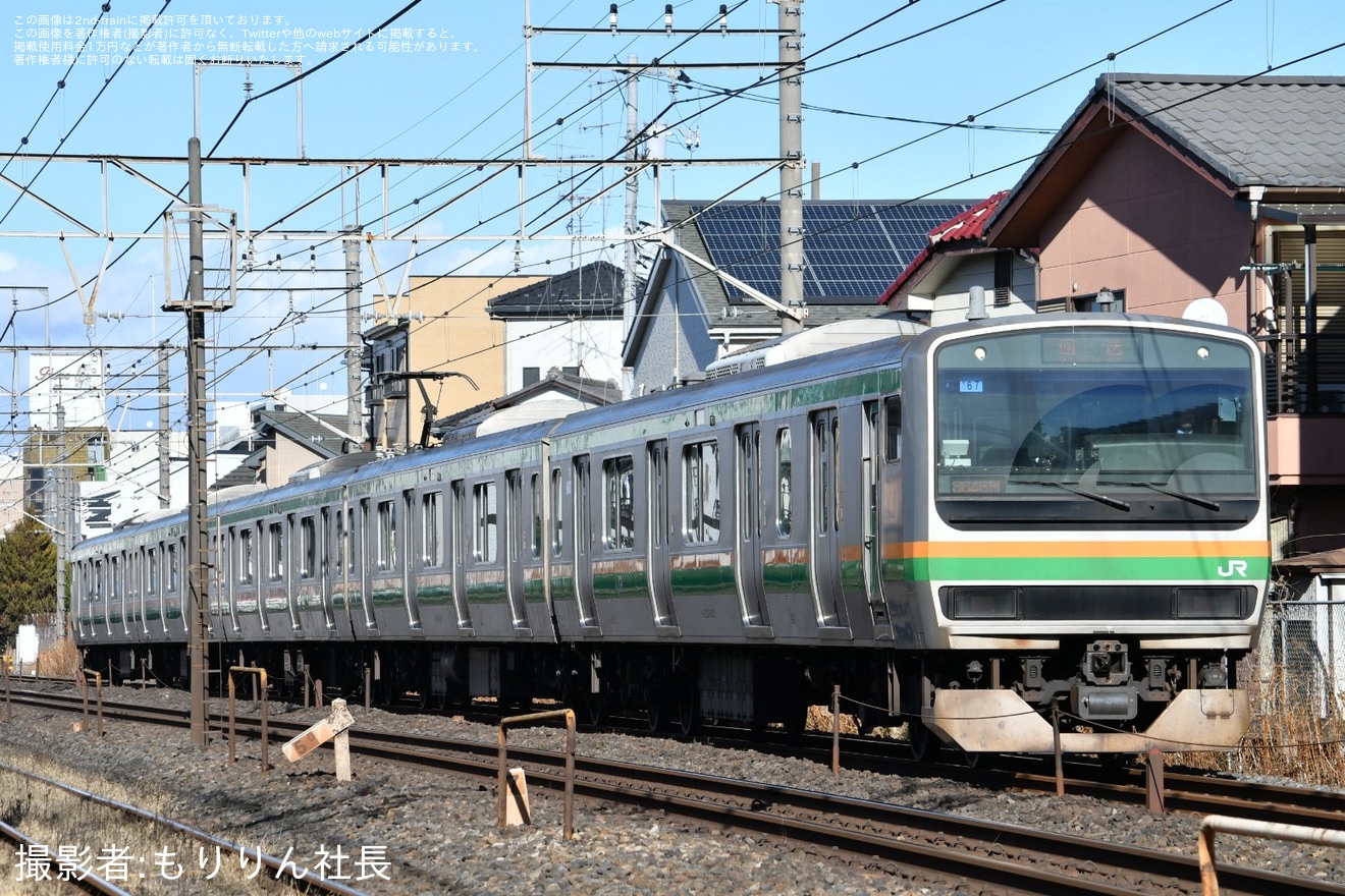 【JR東】E231系U67編成東京総合車両センター入場回送の拡大写真