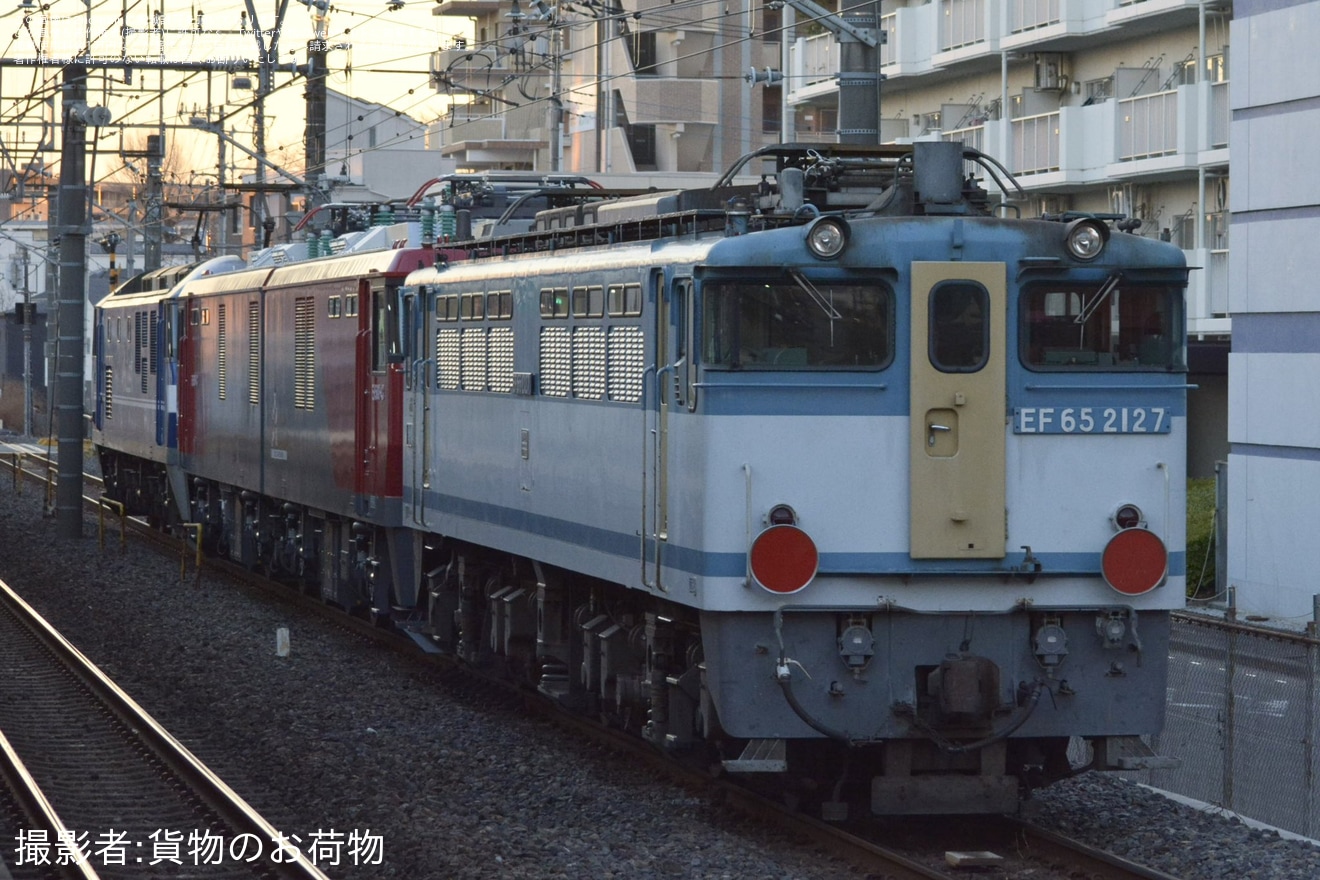 【JR貨】EF65-2127・EH500-43大宮車両所出場回送の拡大写真