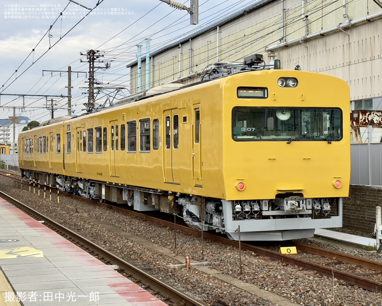 【JR西】115系G-07編成下関総合車両所本所出場試運転の拡大写真