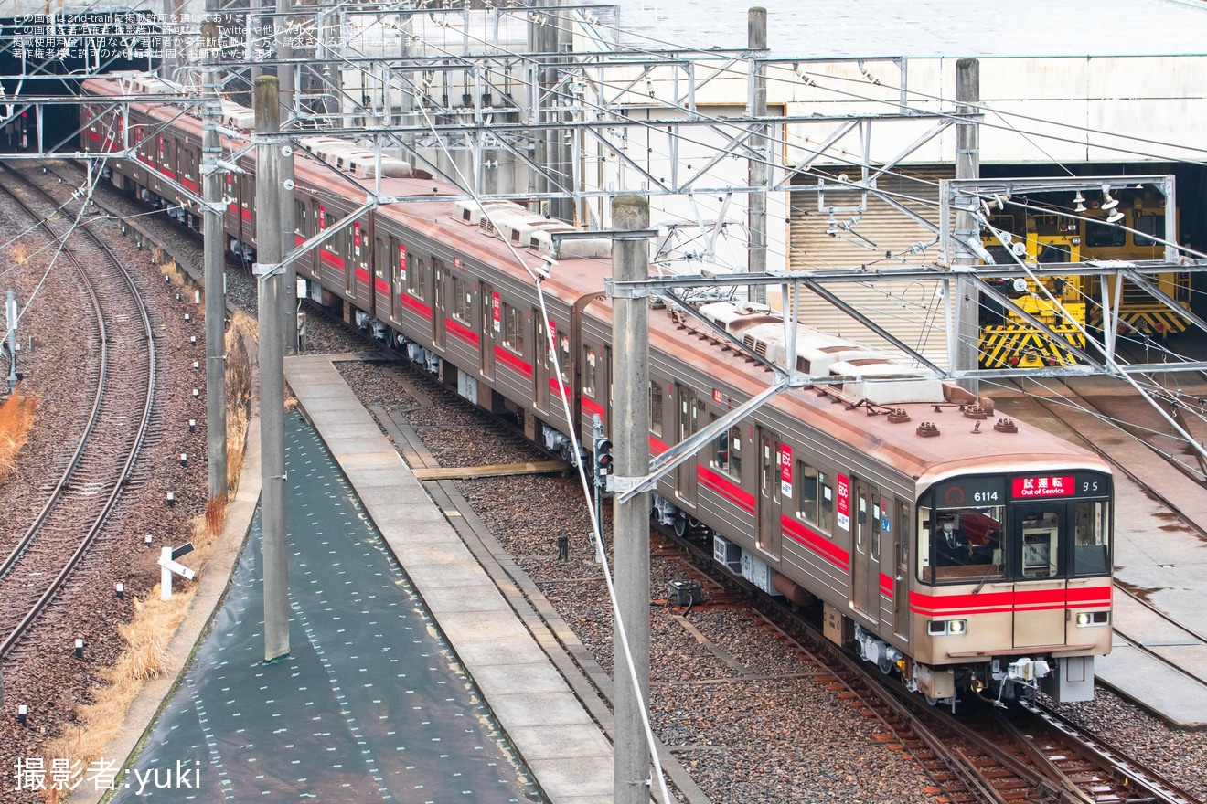 【名市交】6000形6114H日進工場出場試運転の拡大写真