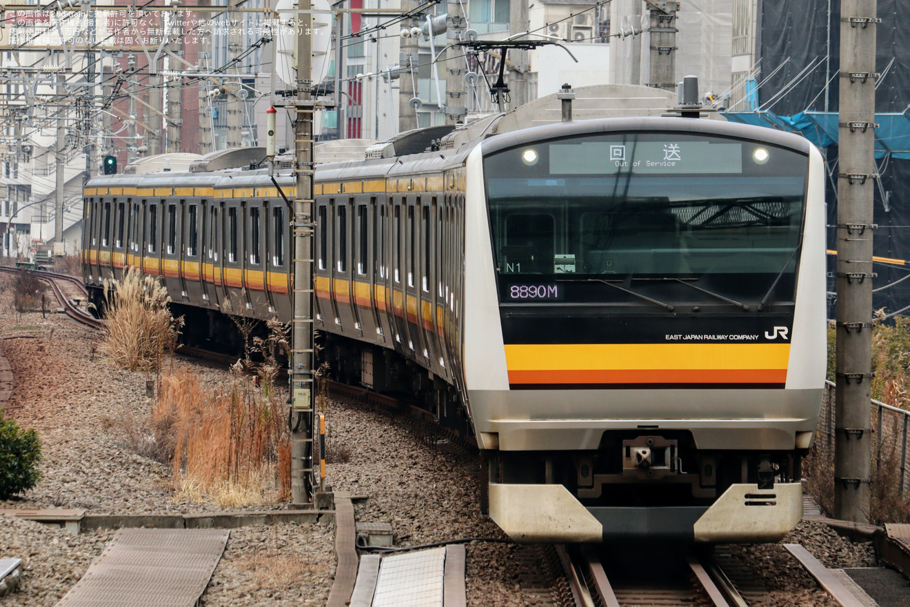 【JR東】E233系ナハN1編成東京総合車両センター入場回送の拡大写真