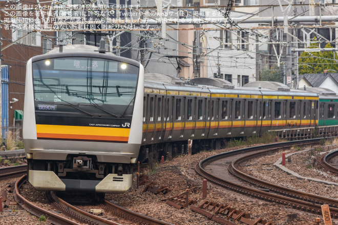 【JR東】E233系ナハN1編成東京総合車両センター入場回送を恵比寿～大崎間で撮影した写真