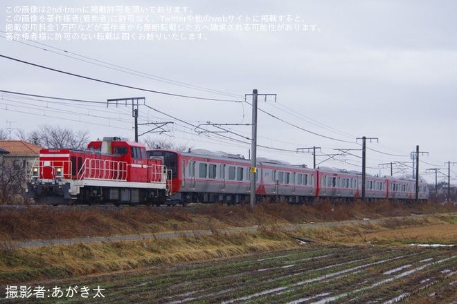 【しな鉄】SR1系S307+S308+S309編成 J-TREC出場甲種輸送を不明で撮影した写真