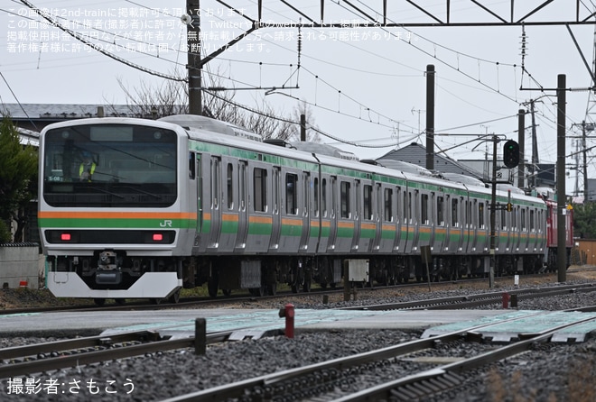 【JR東】E231系コツS-08編成 秋田総合車両センター出場配給を不明で撮影した写真