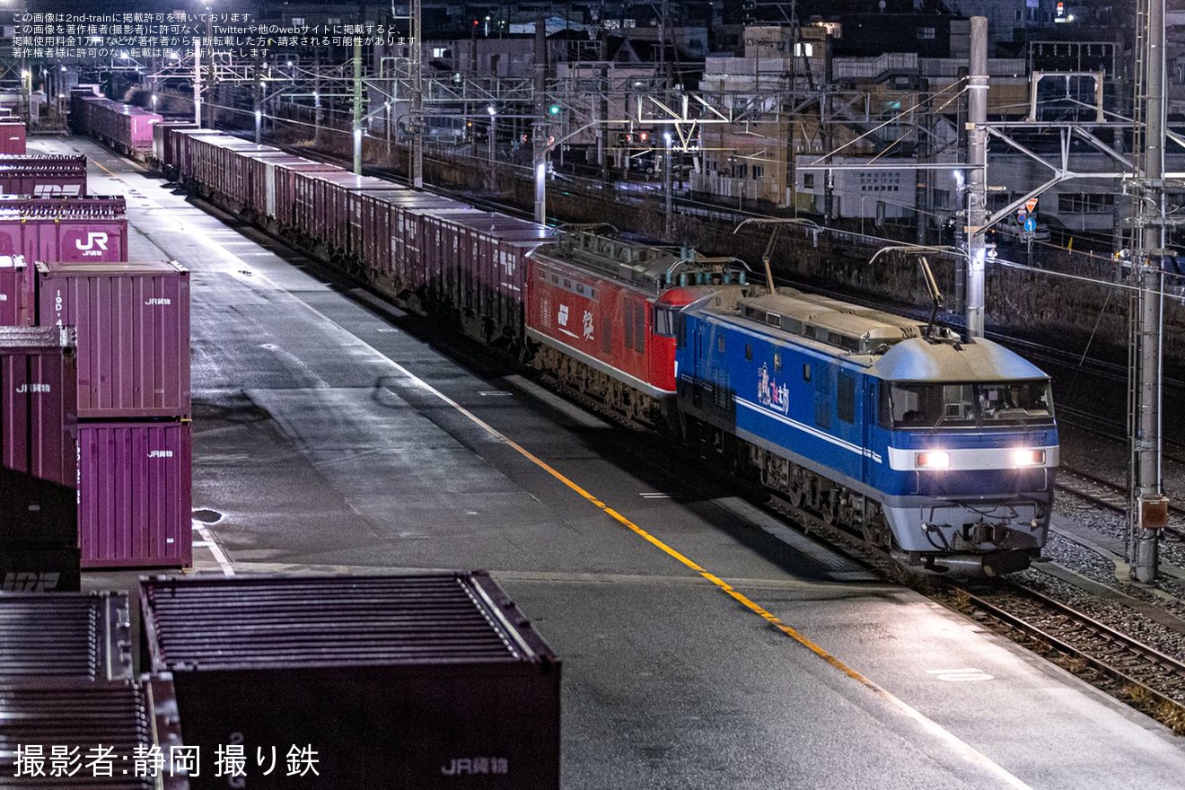 【JR貨】5091レの次位無動力にてEF510-20が静岡貨物へ回送の拡大写真