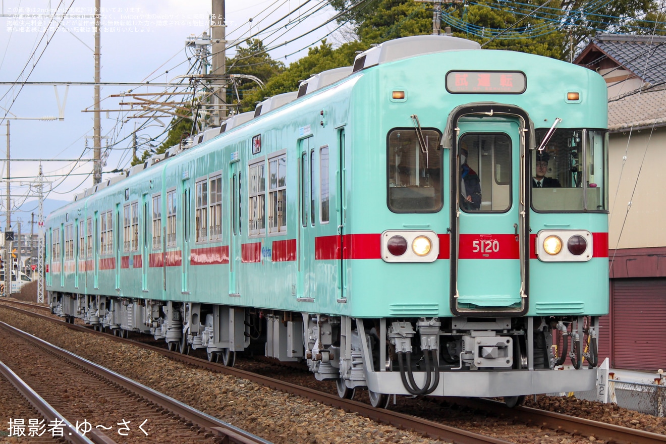 【西鉄】5000形5120F筑紫車両基地出場試運転の拡大写真