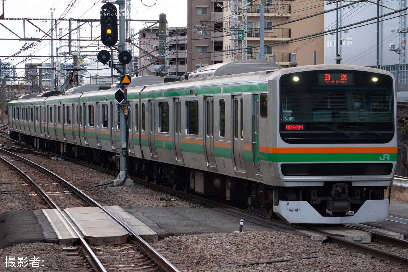 【JR東】E231系S-09編成東京総合車両センター入場回送の拡大写真