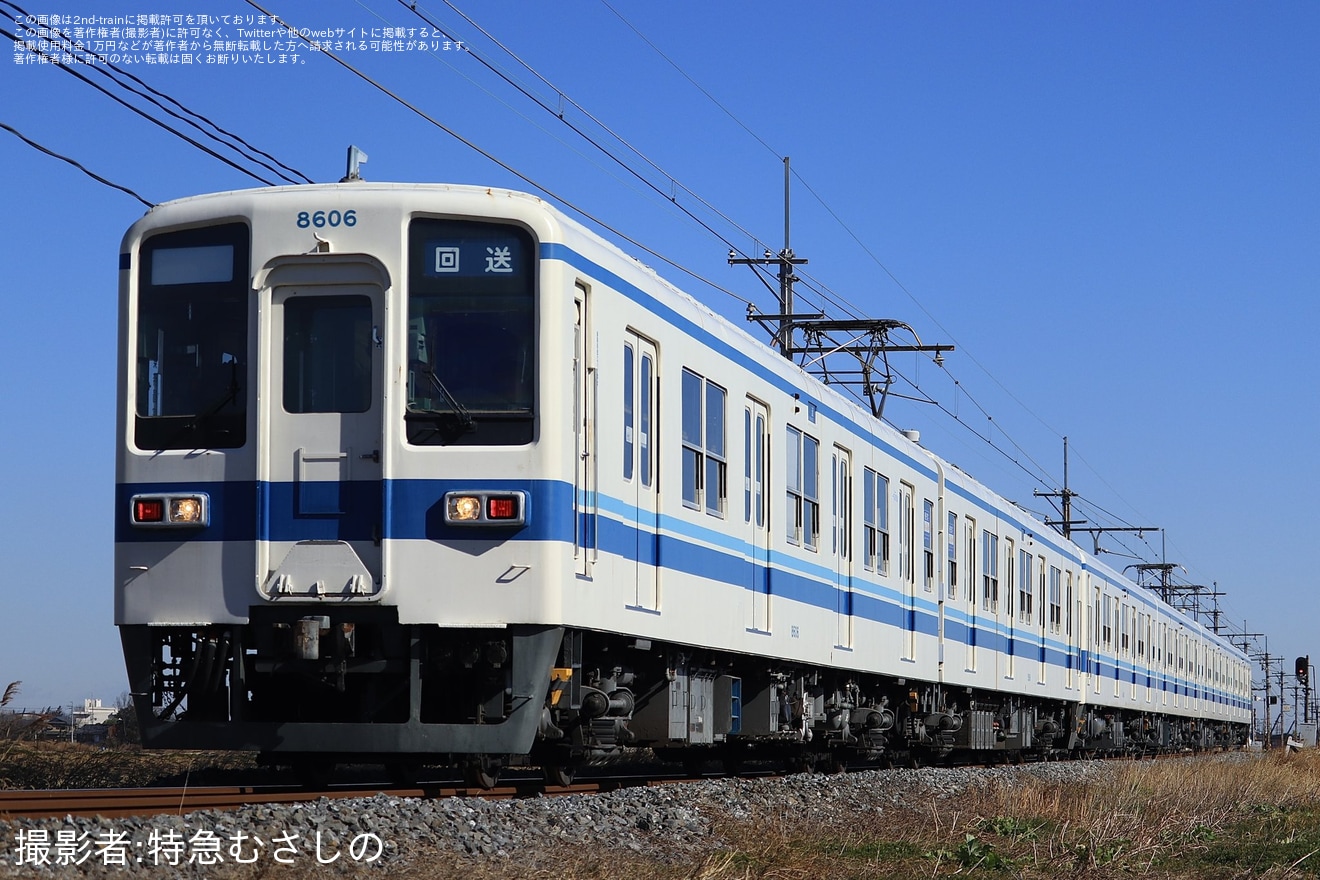 【東武】8000系81100F南栗橋工場出場回送の拡大写真