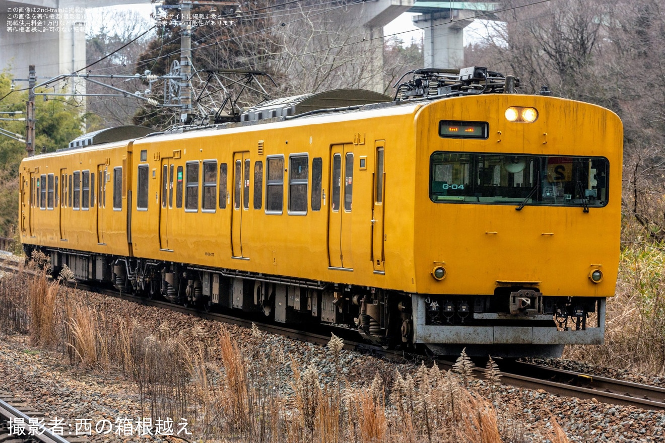 【JR西】115系G-04編成下関総合車両所本所入場回送の拡大写真