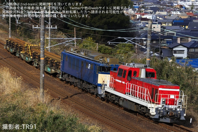 【JR貨】EF64-1023が静岡貨物へ無動力回送を不明で撮影した写真