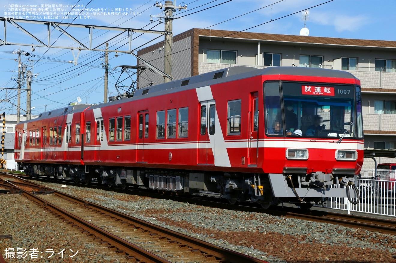 【遠鉄】1000形1007編成西鹿島出場試運転の拡大写真