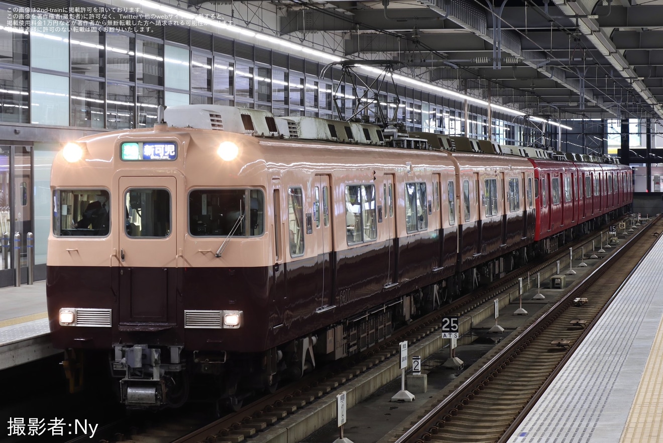 【名鉄】6000系6010F「復刻塗装」が空港線運用に入り、準急新可児行きへ充当の拡大写真