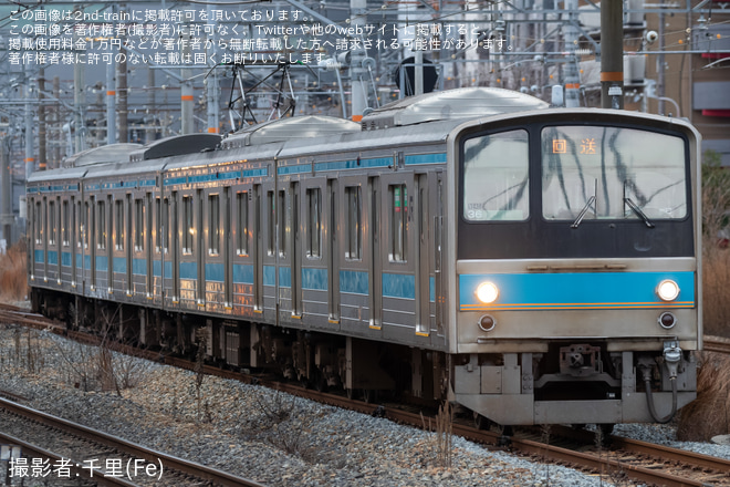 【JR西】205系NE402編成 吹田総合車両所本所入場を東淀川駅で撮影した写真