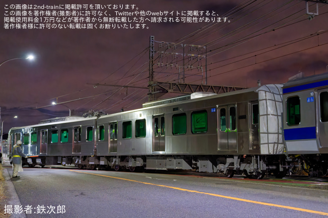 【JR東/静鉄】JR東日本E531系1両+静鉄A3000形 J-TREC横浜事業所出場をJ-TREC横浜事業所付近で撮影した写真