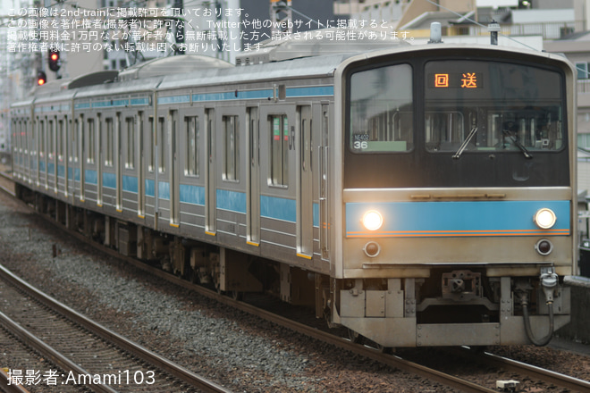 【JR西】205系NE402編成 吹田総合車両所本所入場を野田駅で撮影した写真