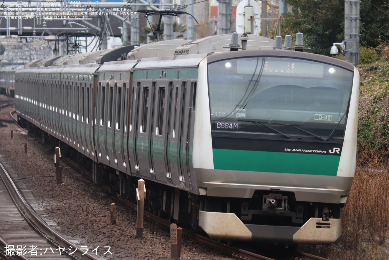 【JR東】E233系ハエ102編成東京総合車両センター入場回送の拡大写真