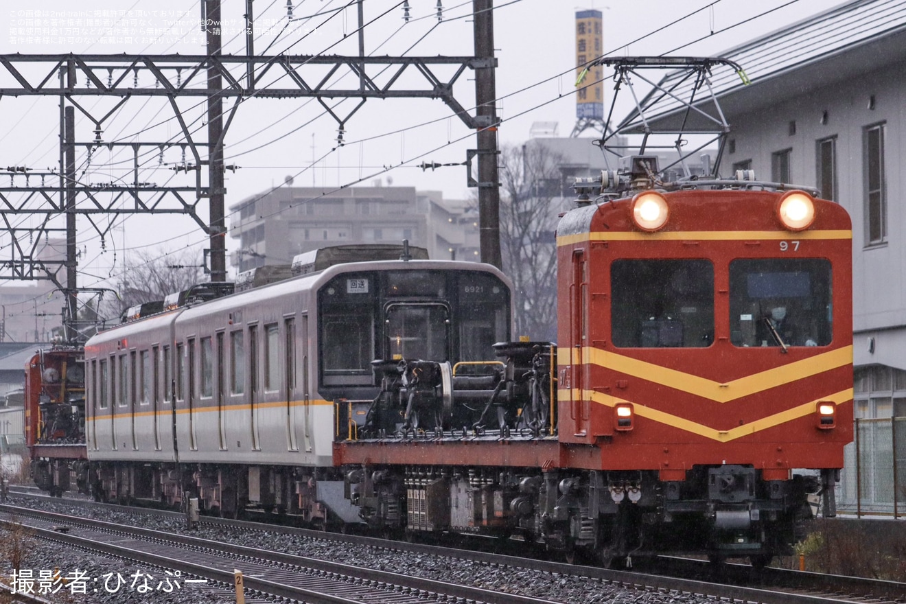 【近鉄】6820系AY21五位堂検修車庫入場回送の拡大写真