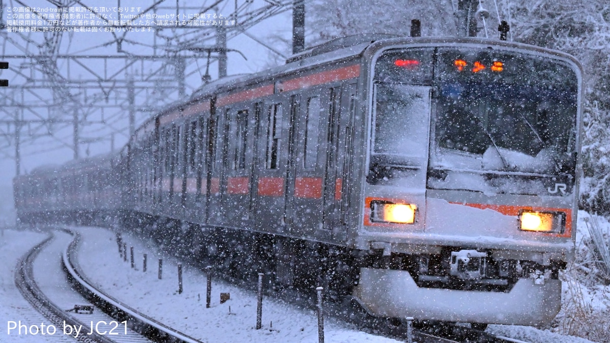 特集】関東で大雪、関東では珍しい雪景色の電車の写真を紹介(2024年2月 