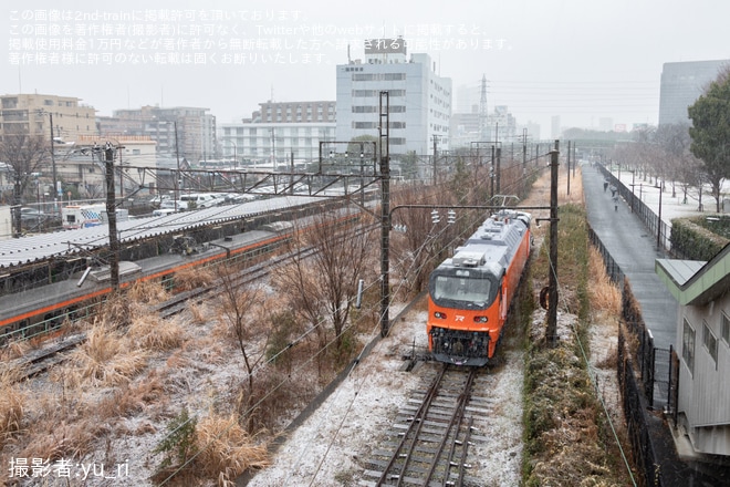 【台鐵】雪の中で台湾鉄路向けの新型電機E500型E505が東芝府中で試運転を実施を不明で撮影した写真