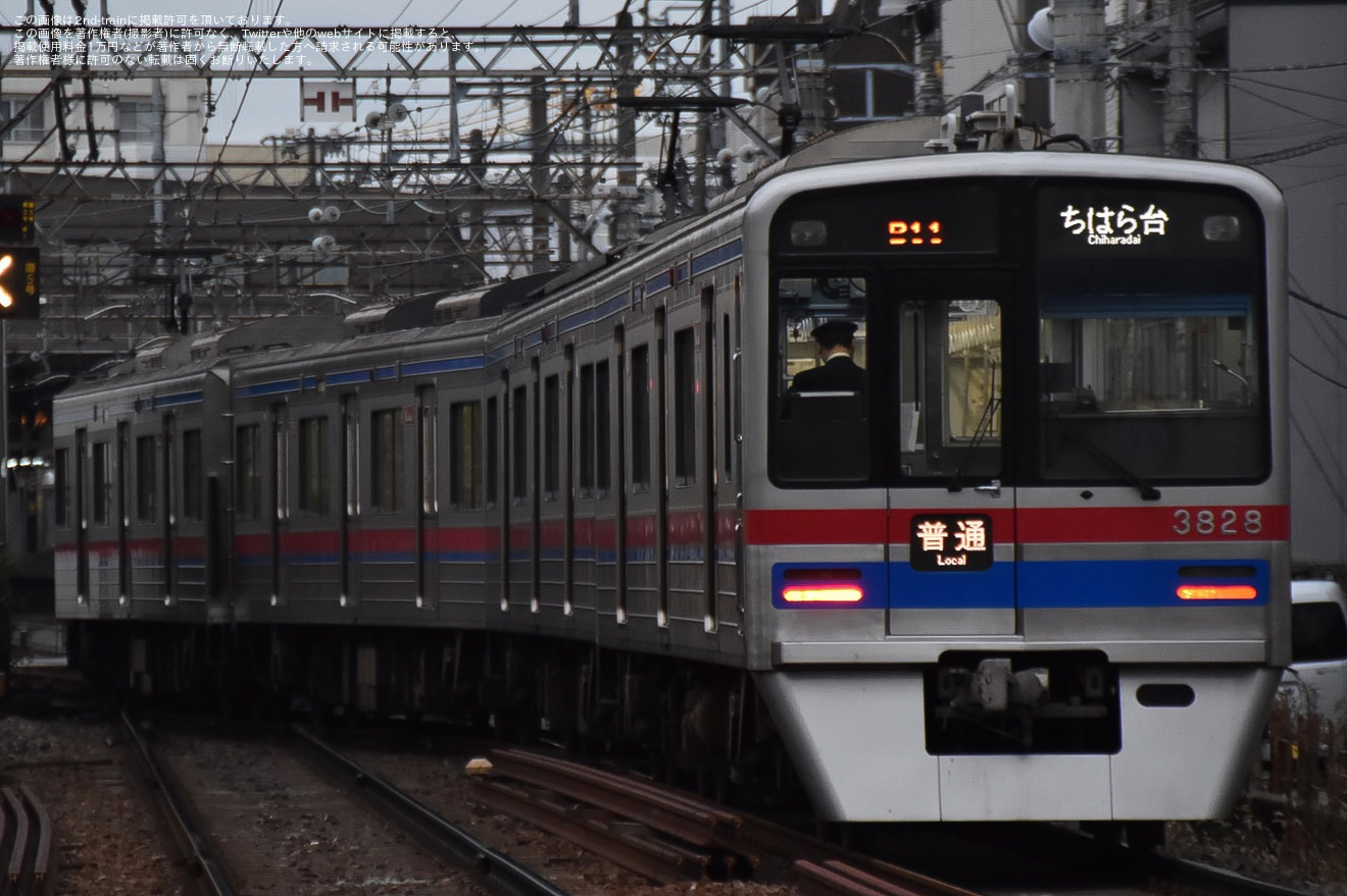 【京成】京成高砂駅での架線トラブルによる運転見合わせに伴う折り返し運転の拡大写真