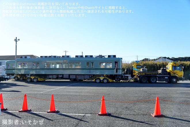 【銚電】元南海2200系2202Fが銚子電鉄に譲渡されるため塗装を変えて銚子市へ到着