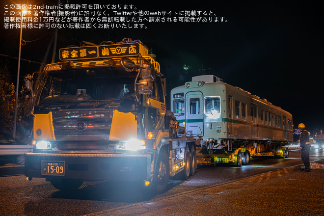 【銚電】元南海2200系2202Fが銚子電鉄に譲渡されるため塗装を変えて陸送