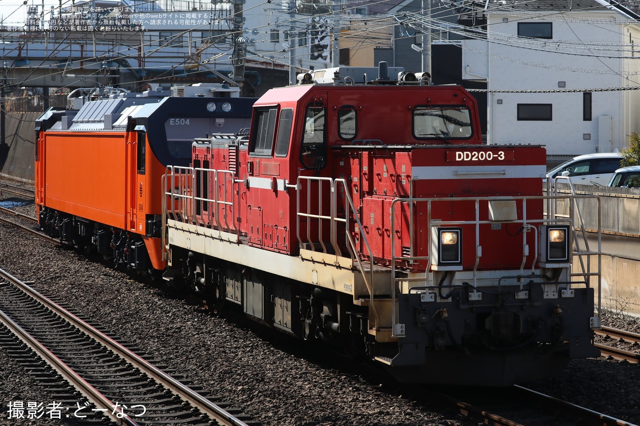 【台鐵】E500型E504東芝府中出場甲種輸送の拡大写真