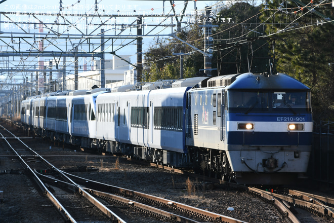 【東武】N100系「スペーシアX」 N103F+N104F甲種輸送を東田子の浦駅で撮影した写真