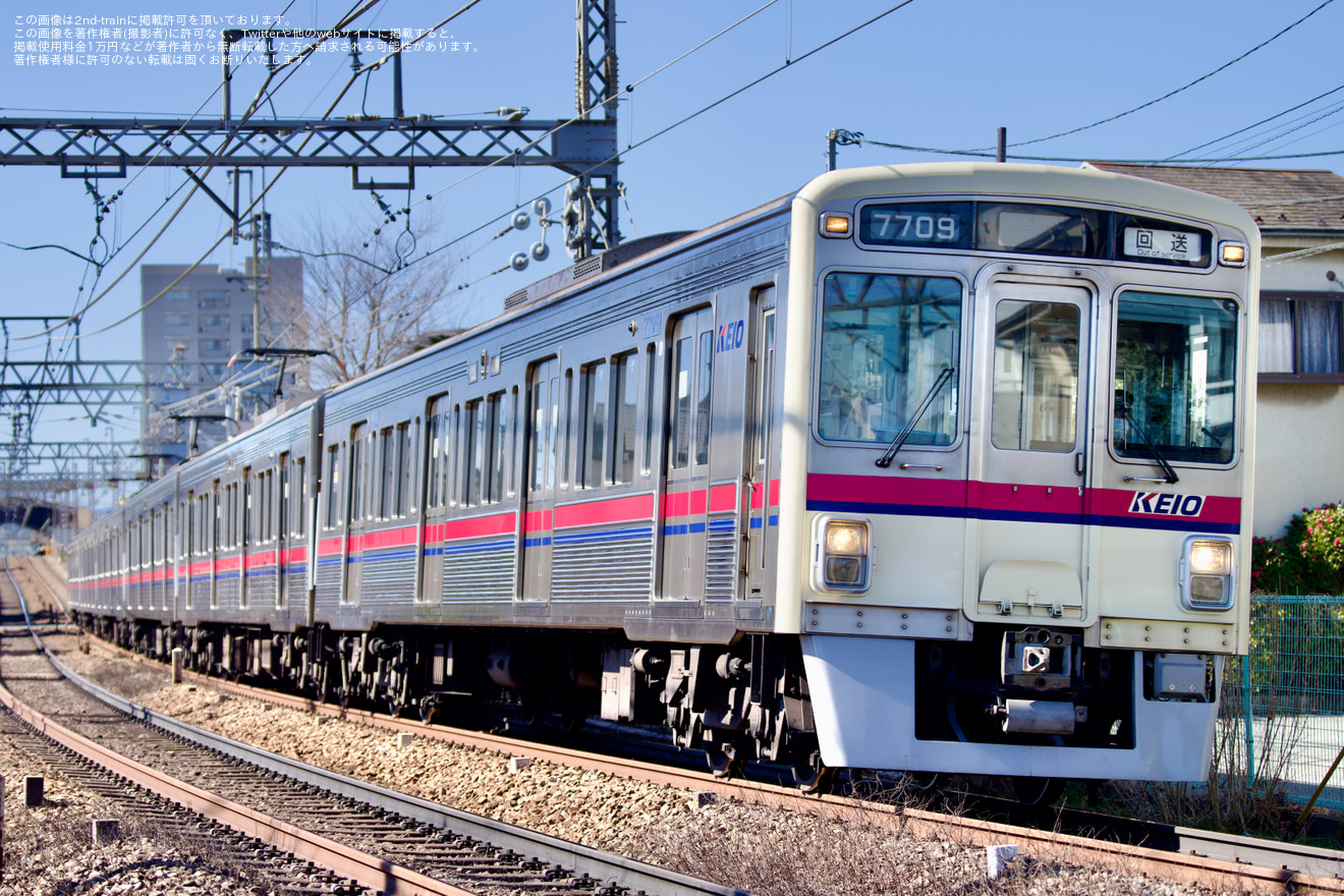 【京王】7000系7709F廃車回送の拡大写真