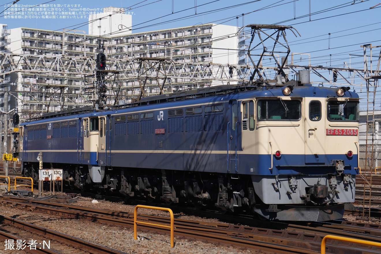 【JR貨】土砂輸送の訓練列車でEF65の重連が運転の拡大写真