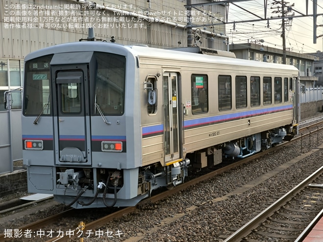 【JR西】キハ120-21下関総合車両所本所出場回送を不明で撮影した写真