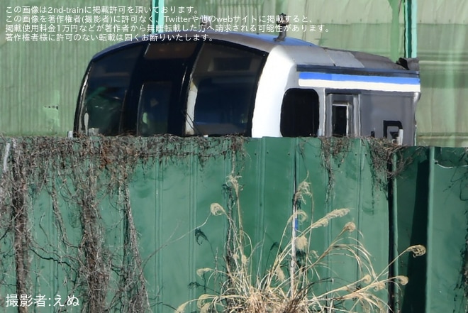 【JR東】E217系クラY-110編成が廃車解体中を長野総合車両センター付近で撮影した写真