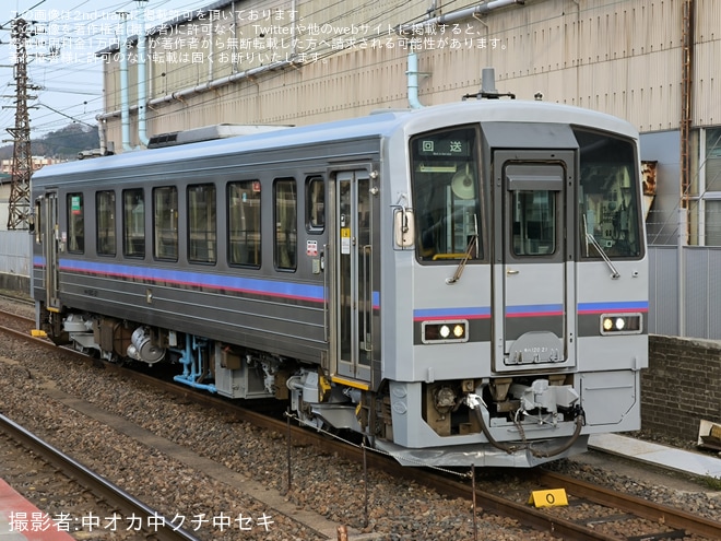 【JR西】キハ120-21下関総合車両所本所出場回送を不明で撮影した写真