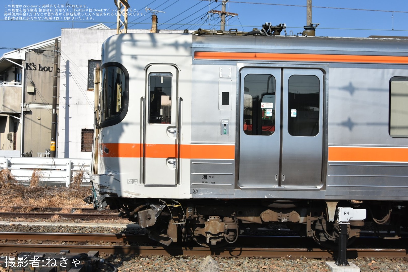 【JR海】脱輪した313系R110編成が日本車両入場の拡大写真
