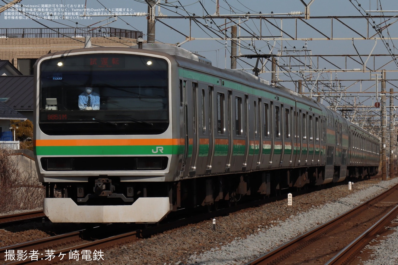 【JR東】E231系U509編成が東海道貨物線でハンドル訓練の拡大写真
