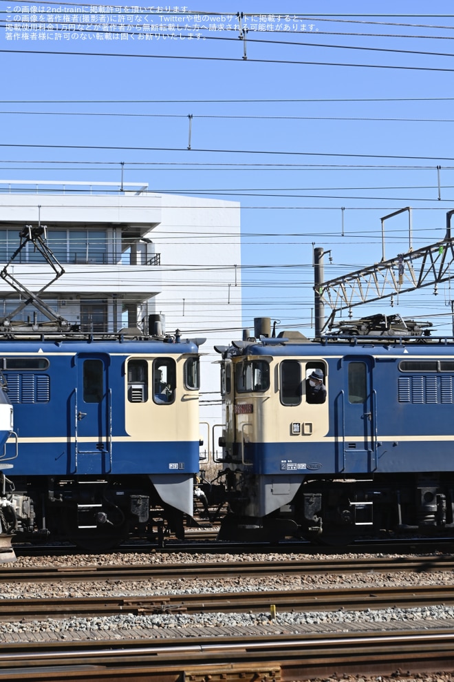 【JR貨】土砂輸送の訓練列車でEF65の重連が運転